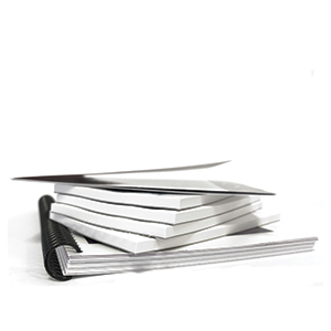 Spiral Bound Cookbook, Notepads and folded program in a pile